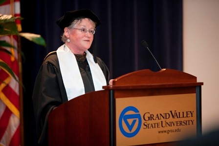 Deanna Morse, Professor of Communications, provides the Convocation Address, "Passion or Patience"